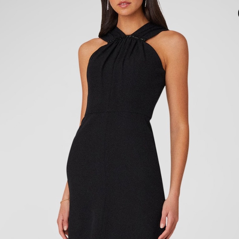 Shoshanna Beaded Halter Gown